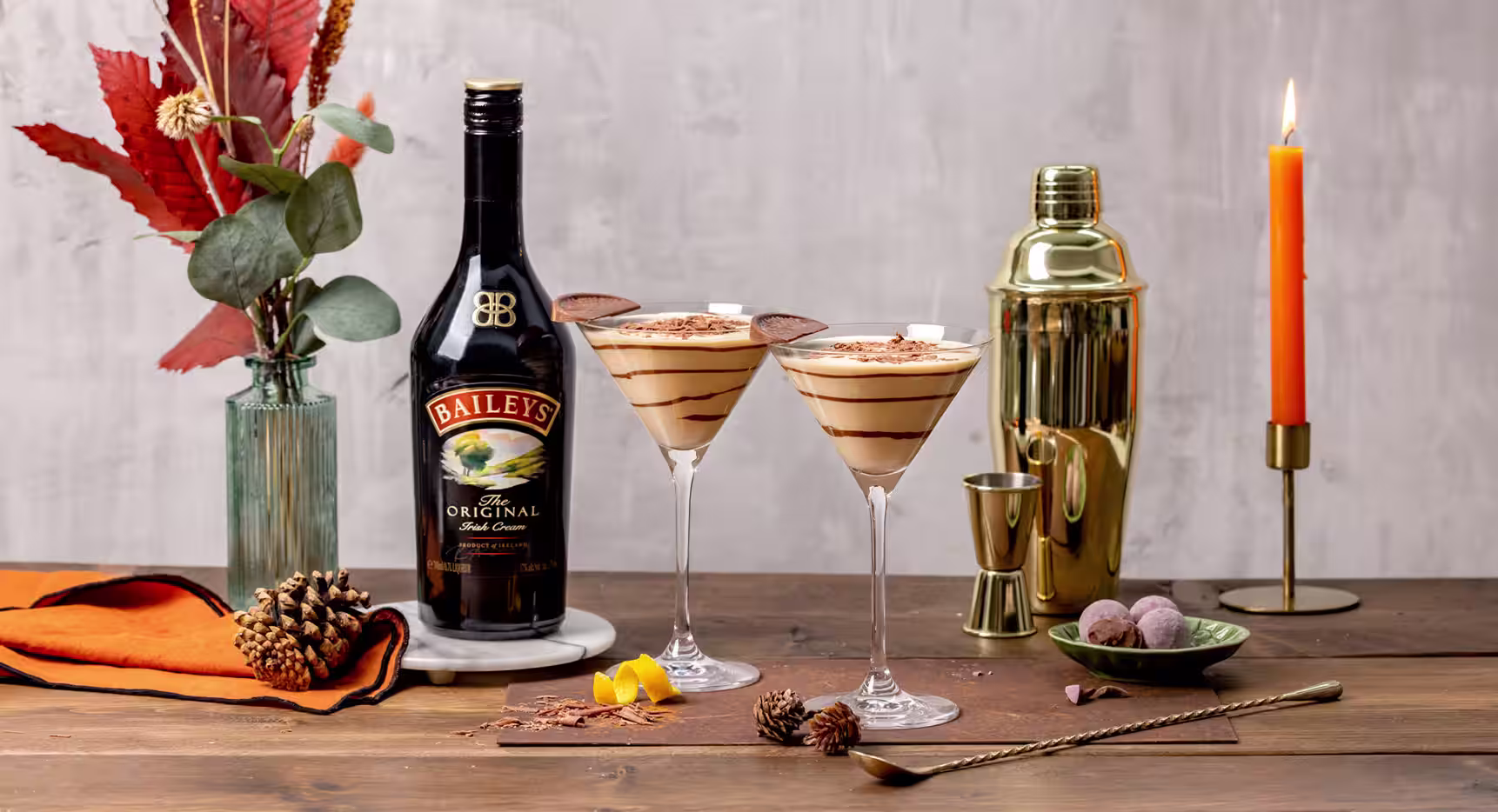 Baileys Schokolade Orangen Martini Cocktail