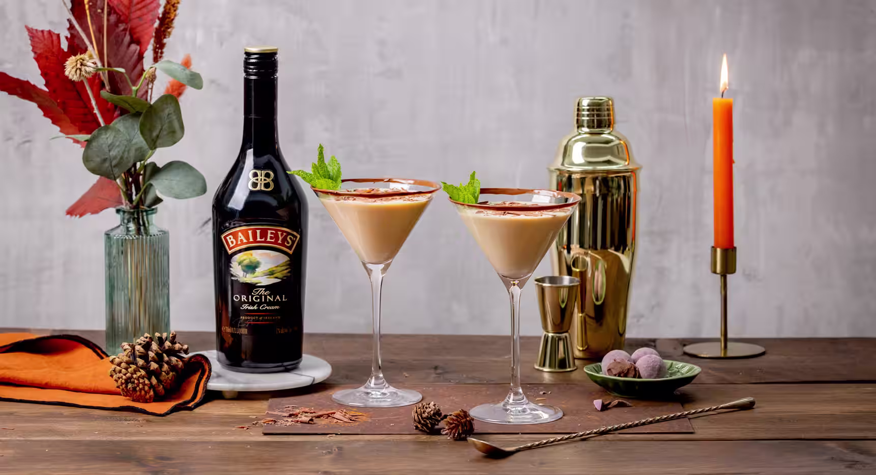 Baileys Minz Schokoladen Martini Cocktail