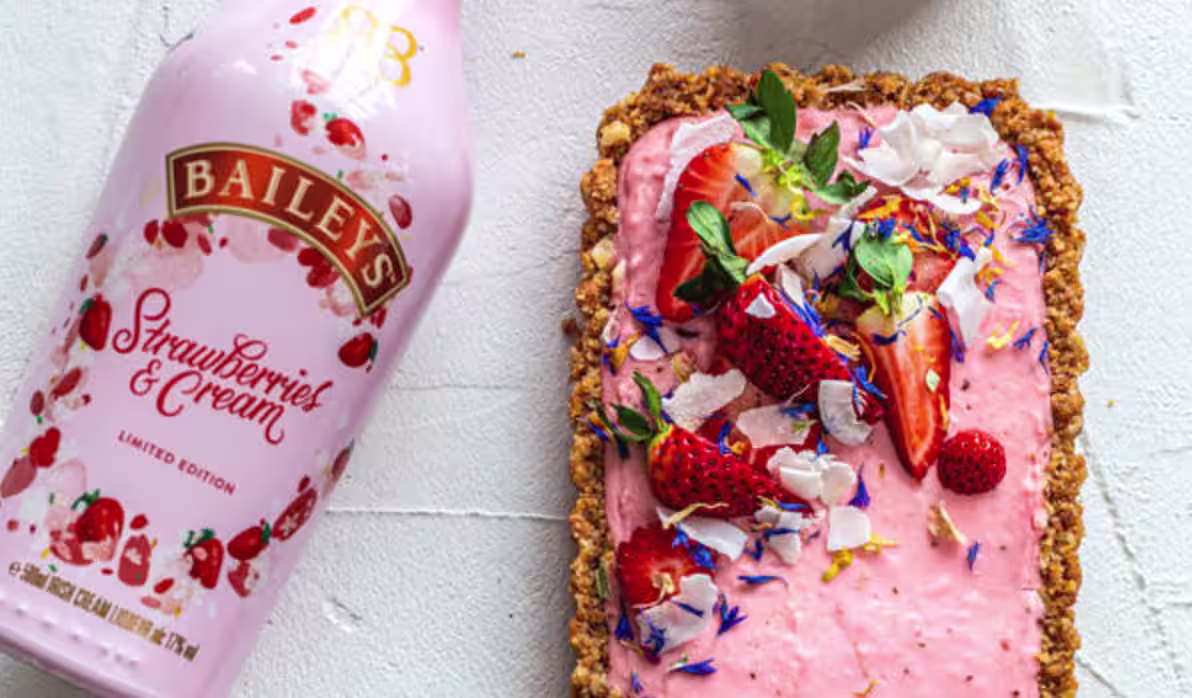Baileys Strawberries & Cream Tart