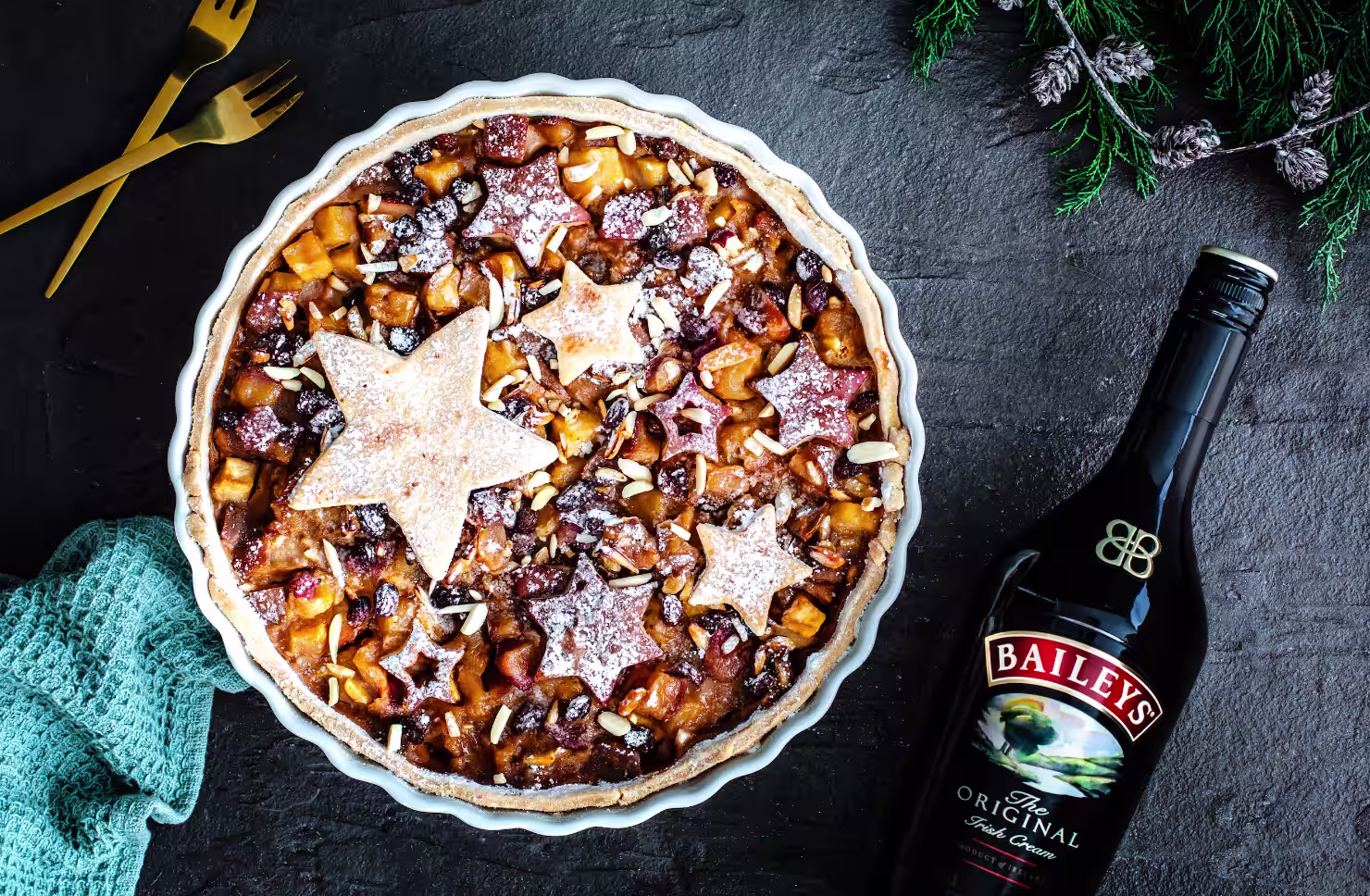 Baileys baked apple tart